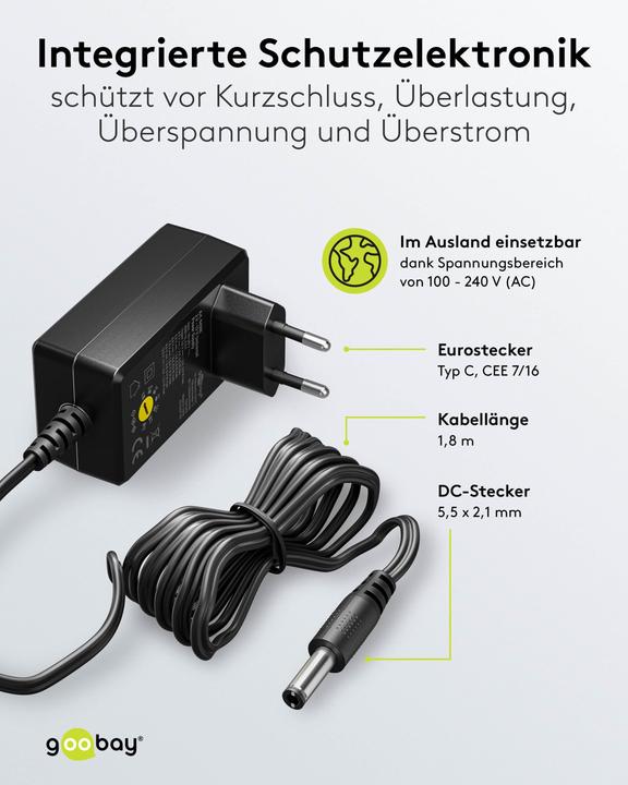 Actual product image Goobay Universal-Netzteil 3 V - 12 V