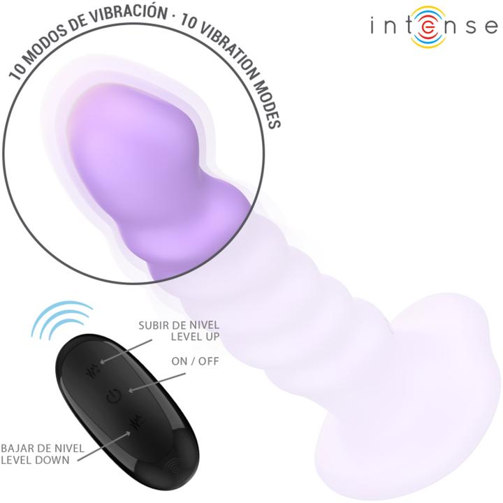 Immagine prodotto Intense Vibratore Brenda Taglia M Design A Spirale 10 Vibrazioni Viola Telecomando