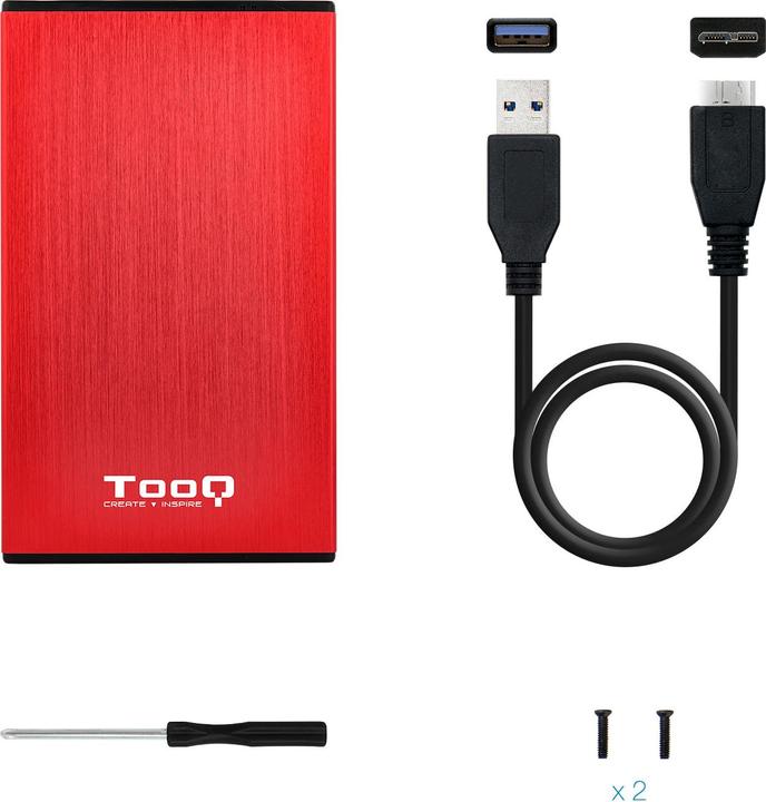 Productafbeelding Tooq Technology TQE-2527R HDD-behuizing voor opslagschijven Zwart (2.5")