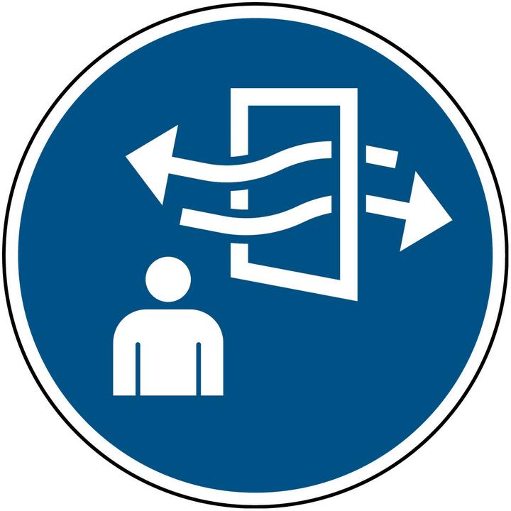 Actual product image Brady ISO safety sign - Ventilate before and during entry