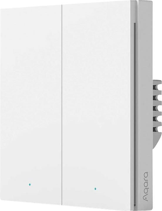 Aqara Interrupteur mural intelligent H1 Blanc avec neutre, double rocker (Zigbee)