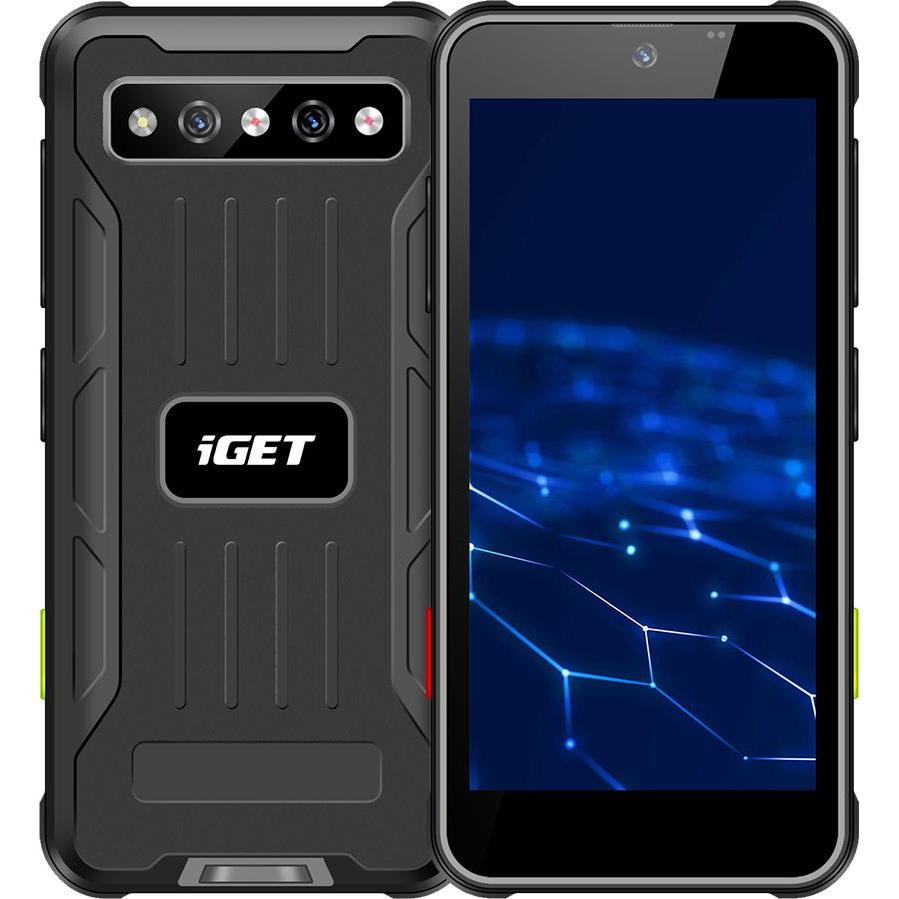 iGet T mini 6 + 128 Black - odolný mobilní telefon (128 GB, Nero, Doppia SIM), Smartphone, Nero