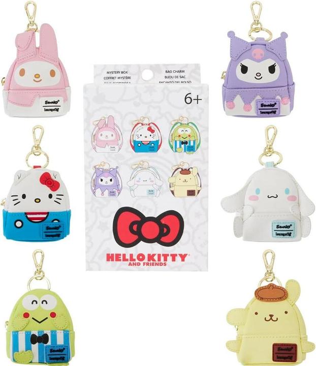 Actual product image Loungefly Hello Kitty mini backpack keychain mystery box