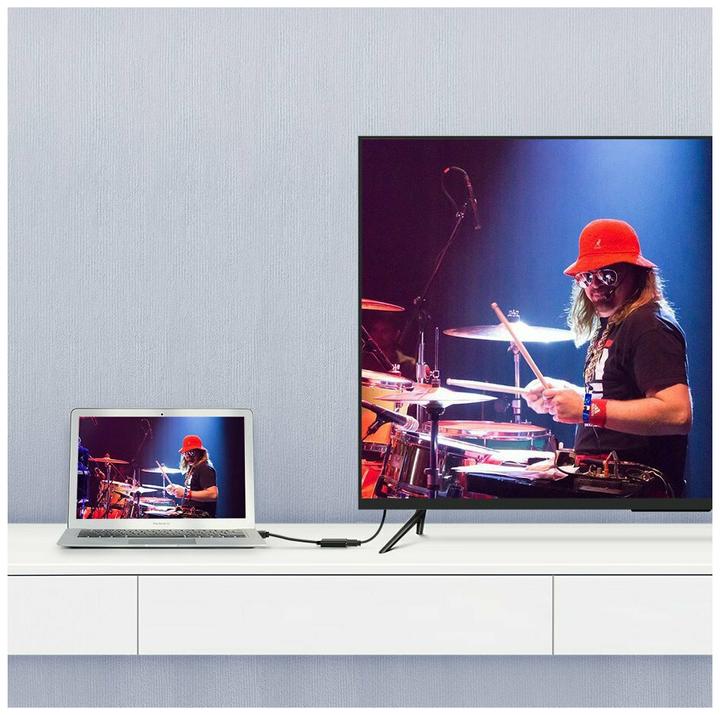 Produktbild Ugreen Display Port auf HDMI Adapter Konverter 1080P mit Audio (HDMI, 25 cm)