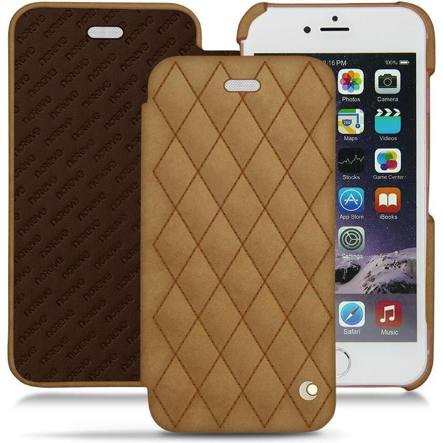 Noreve Lederschutzhülle horizontal (Apple iPhone 6s Plus), Smartphone Hülle, Braun