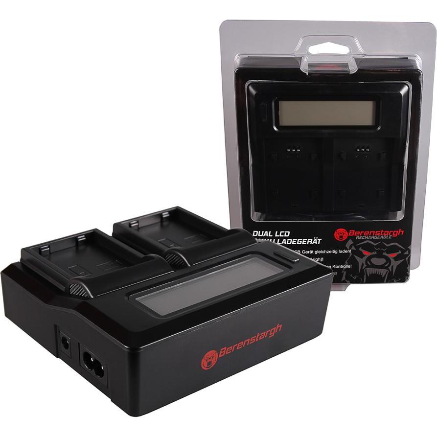 Berenstargh Dual LCD USB Ladegerät f. Nikon EN-EL14 CoolPix D3100 D3200 D5100 D5200 P7000 P7100 P770 (Caricabatterie per fotocamere), Alimentatore fot