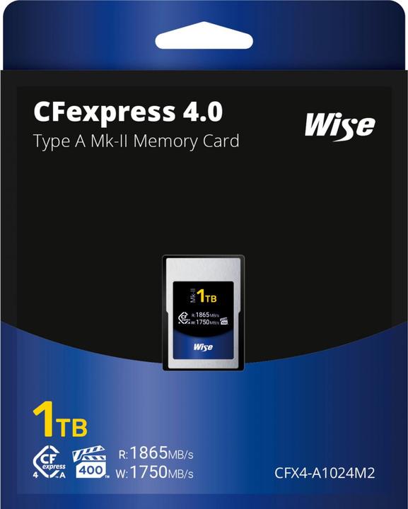 Immagine prodotto Wise CFexpress 4.0 Type A (1000 GB, CFexpress type A)