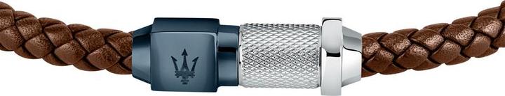 Produktbild Maserati Leather Armband (21.50 cm, Edelstahl, Leder)