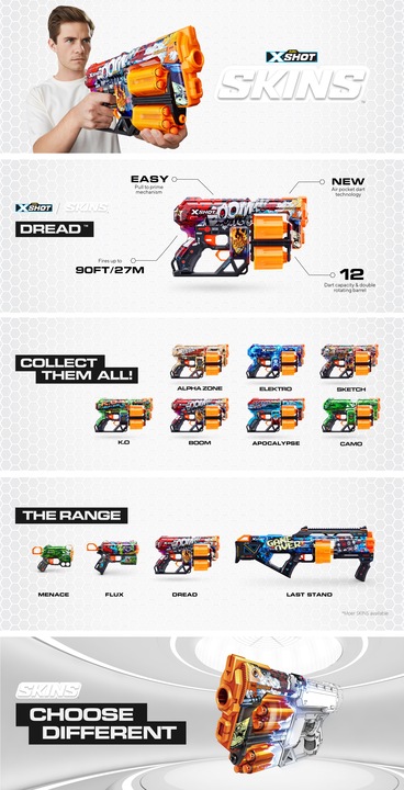 Produktbild Shot X-SHOT-SKINS-DREAD,S1,OPEN BOX,6PC