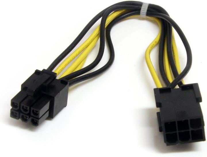 Actual product image StarTech 6 Pin Pcie Power Ext Cable (15 cm, 6 pin PCI Express)