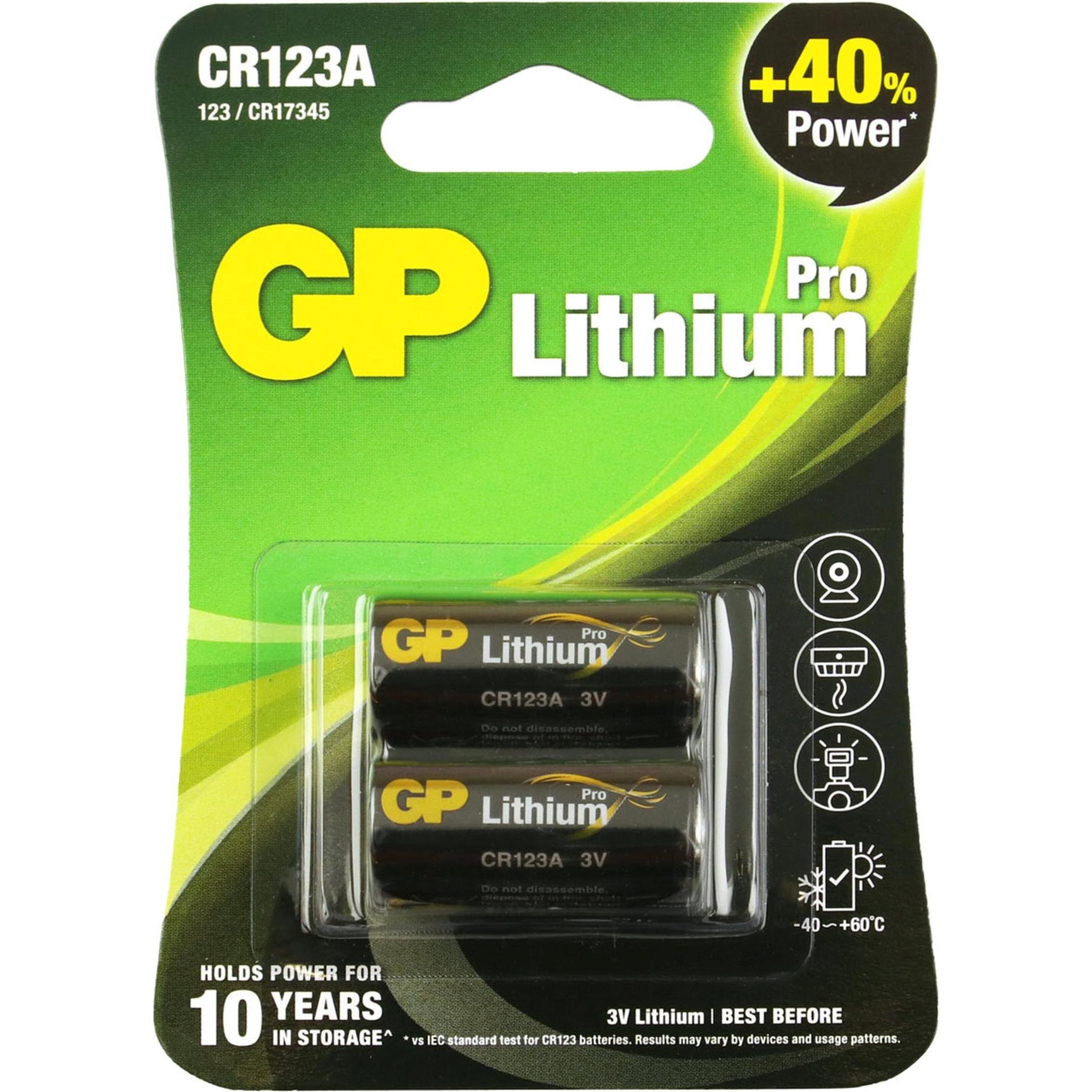 GP Batteries Batteries (2 Stk., RCR123A, 1300 mAh), Batterien + Akkus