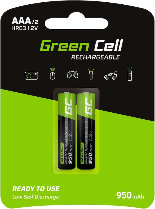 Produktbild GreenCell Rechargeable (2 Stk., AAA, 950 mAh)