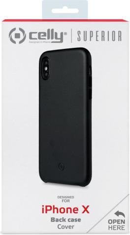 Produktbild Celly Superior Handytasche 14,7 cm (5,8') Hülle Schwarz (Apple iPhone X)