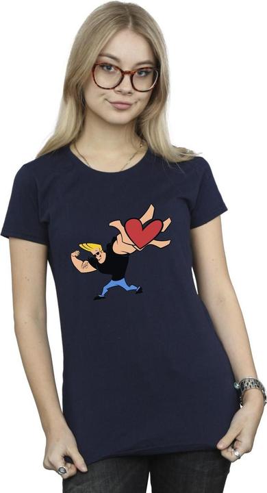 Actual product image Johnny Bravo Womens/Ladies Heart Present Cotton T-Shirt (S)