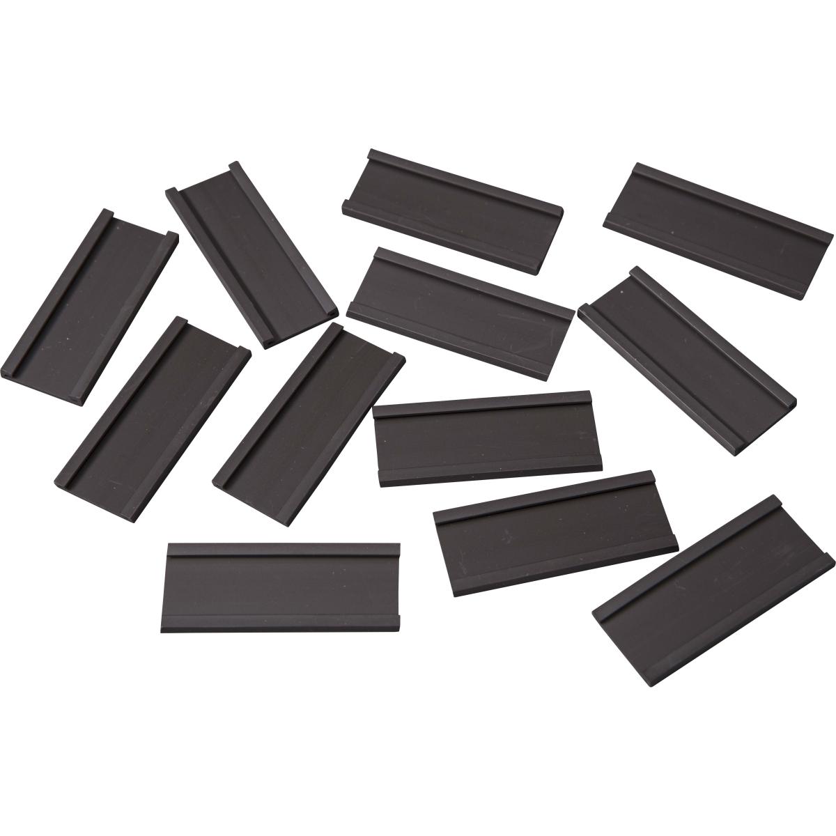 Ultradex, Zubehör Präsentieren, Einsteckschiene magnetisch 50x20mm VE=12 Stück braun