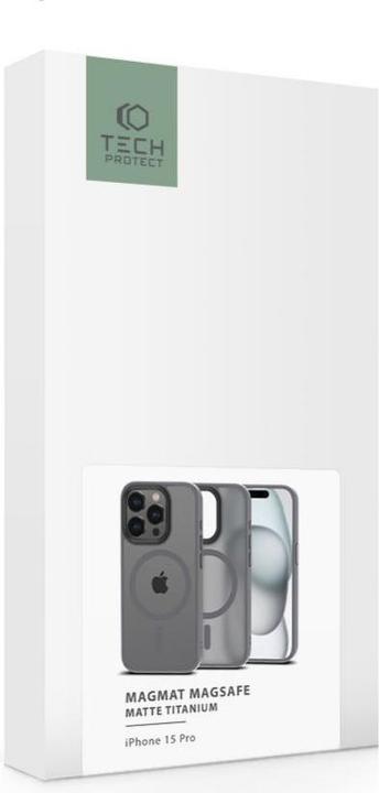 Actual product image Tech-Protect Magmat Magsafe iPhone 15 Pro Matte titanium (Apple iPhone 15 Pro)