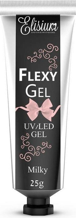 Actual product image Elisium Flexy Gel gel for nail extension Milky 25g (Hair gel)