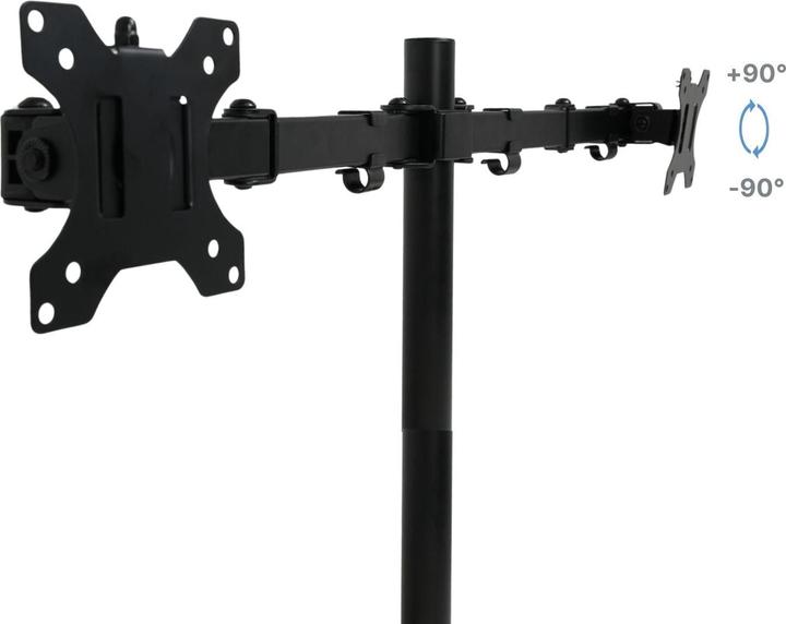 Actual product image Hermex Monitor arm 2 monitors Double monitor mount Table mount (Table, 27")