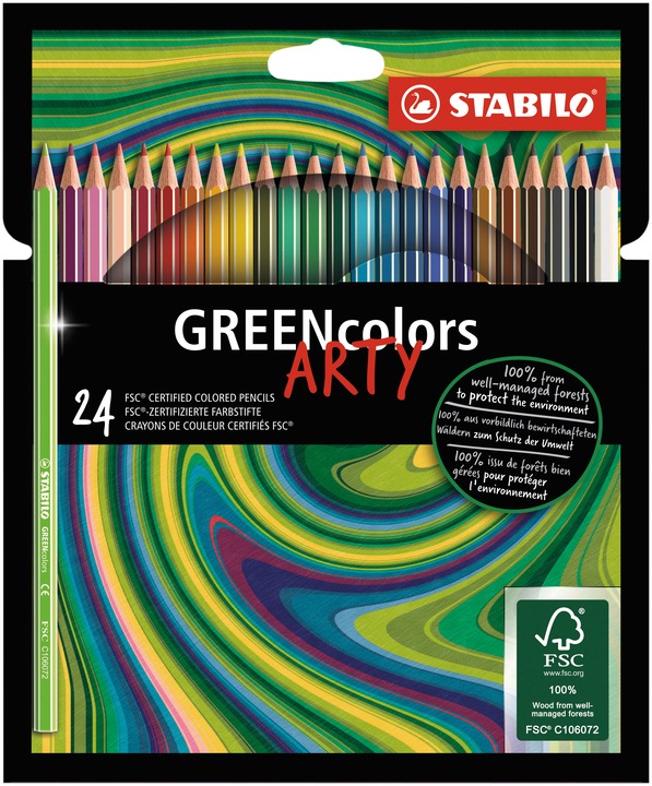 Produktbild STABILO Greencolors 24er Etui Arty (Mehrfarbig, 24 x)