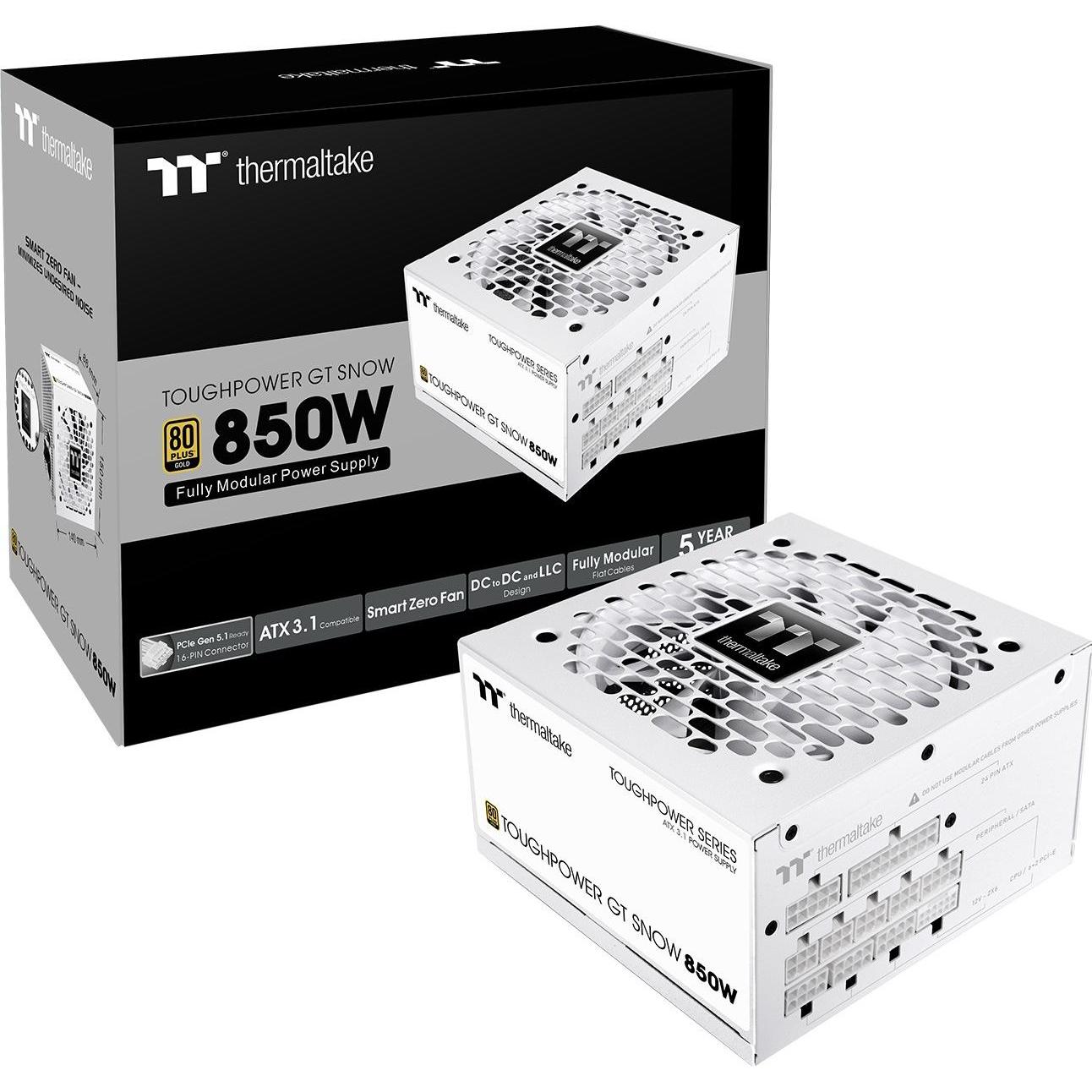 Thermaltake Toughpower GF1 Snow (750 W), PC Netzteil, Weiss