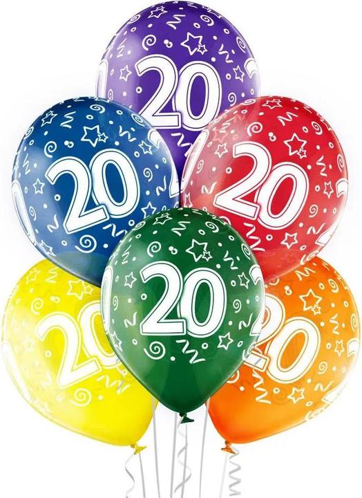 Produktbild Belbal 20 Jahre Geburtstag Ballon (6 x)