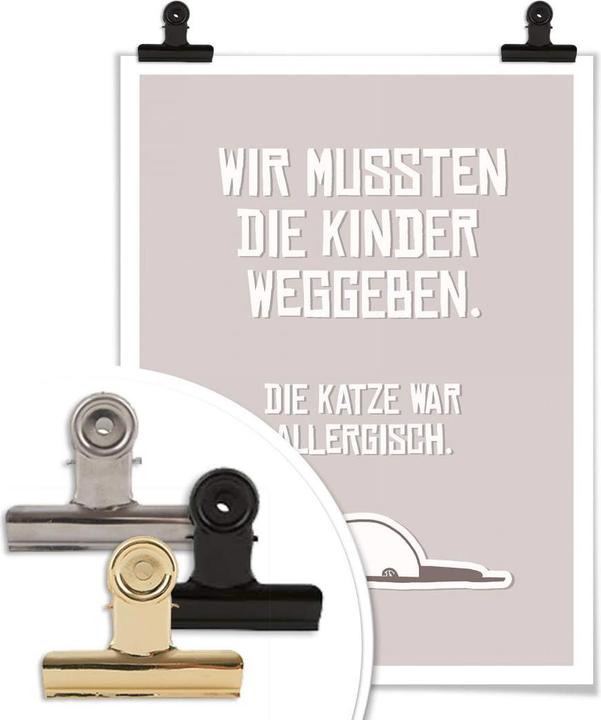 Produktbild Trenddeko Wir mussten die Kinder weggeben - Katze (100 x 120 cm)