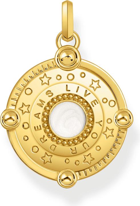 Image du produit Thomas Sabo Pendentif chaîne avec demi-lune et pierres multicolores plaqué or (Émail, Argent 925)