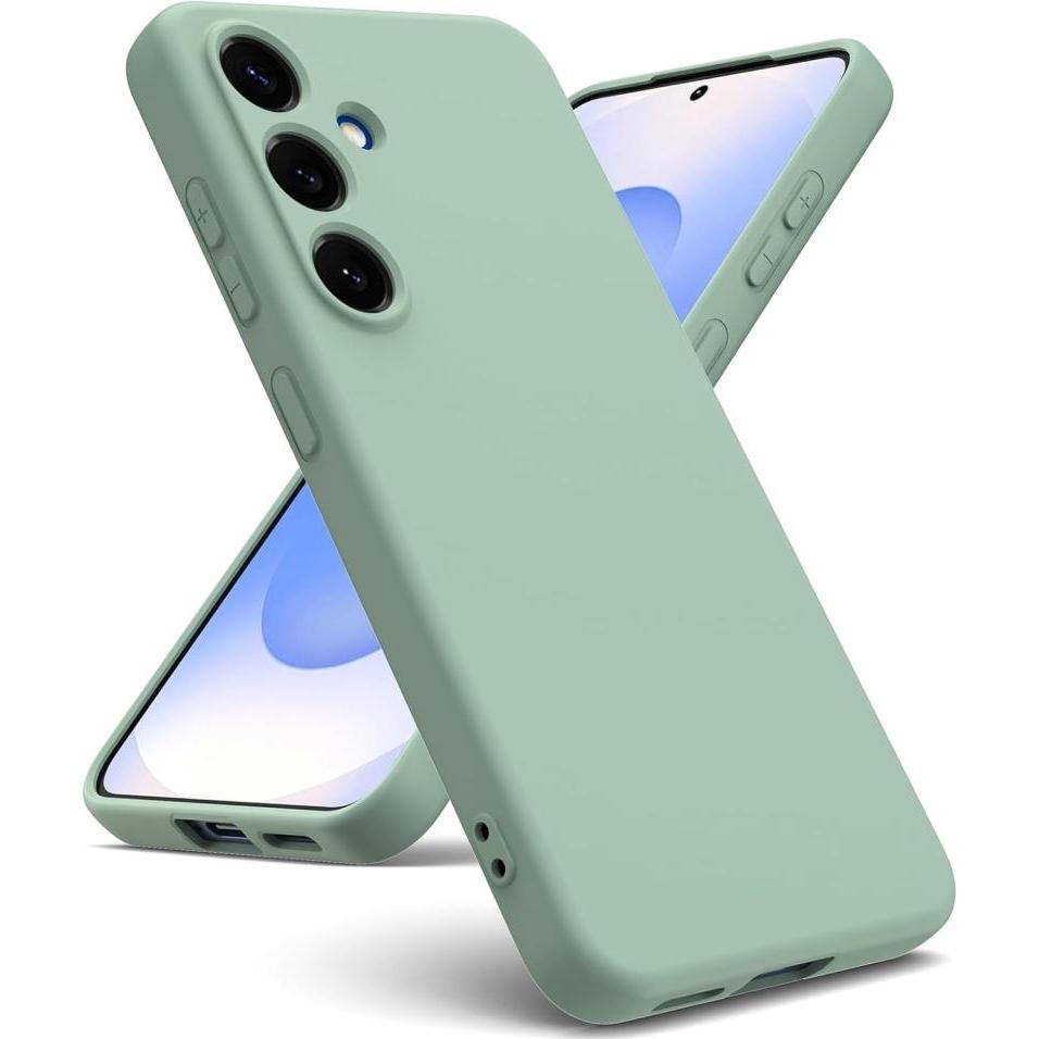 Screenguard Liquid Silicone Case Hülle (Samsung Galaxy S25+), Smartphone Hülle, Grün