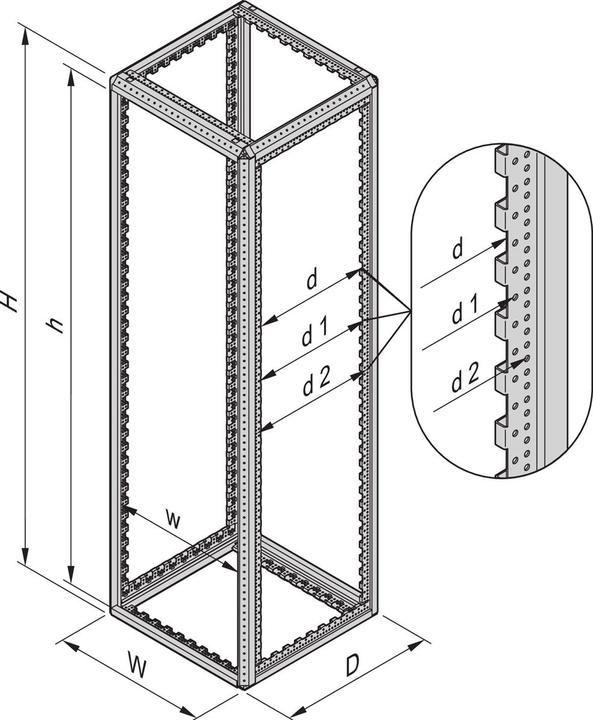 Produktbild Schroff Varistar Net Plus (42 HE, 19 Zoll Rack)
