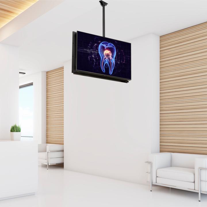 Produktbild StarTech Rücken-an-Rücken dual Deckenhalterung - für 32 bis 70 Zoll Fernseher - Stangenlä (Decke, 75")