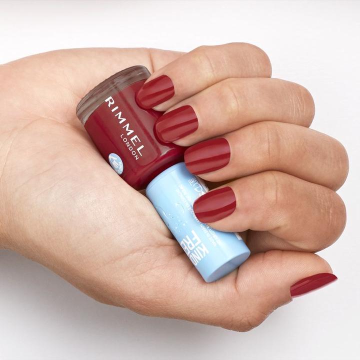 Actual product image Rimmel London RIMMEL Kind & Free Clean Nail Polish lakier do paznokci 156 Poppy Pop Red 8ml (156 Poppy Pop Red, Colour paint)