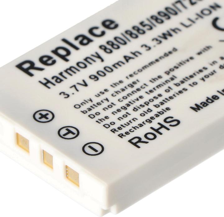 Actual product image Logitech Akku Harmony 900, 880, 885, 890, 720 (Device specific, 900 mAh)