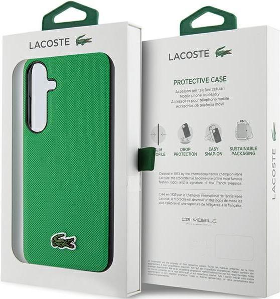 Image du produit Lacoste LCHMS24SPVCN S24 S921 zielony/green hardcase Iconic Petit Pique MagSafe (Samsung Galaxy S24)