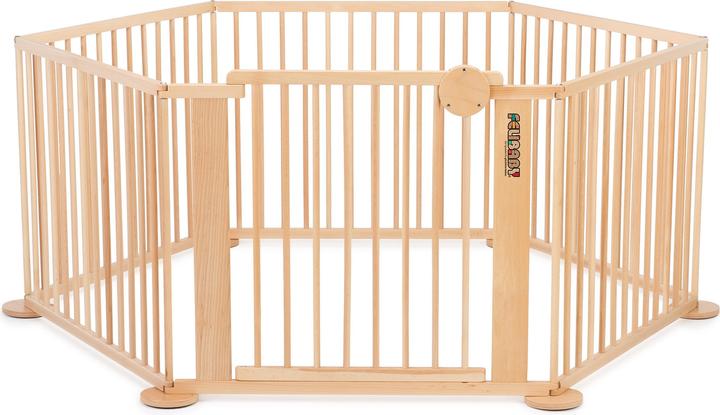 Felibaby Strolch® 1+5 - Laufgitter Laufstall Krabbelpark Absperrgitter aus massiver Buche (170 cm)