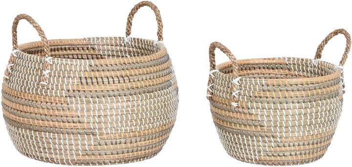 Basket spelset DKD Home Decor Tropisch Zeegras 40 x 40 x 24 cm