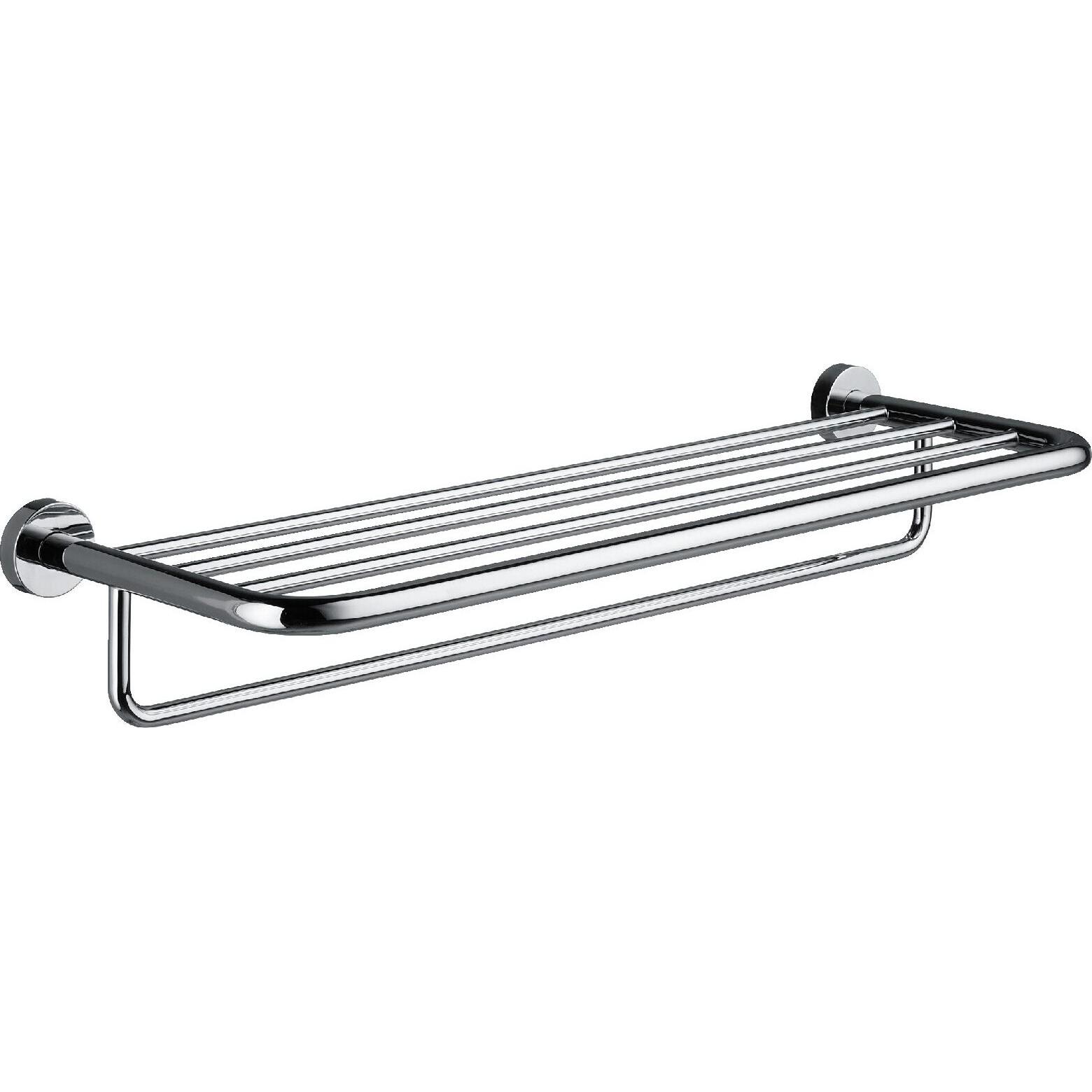 Emco, Handtuchhalter + Handtuchhaken, Handtuchablage RONDO 2 600mm, mit Badetuchhalter chrom