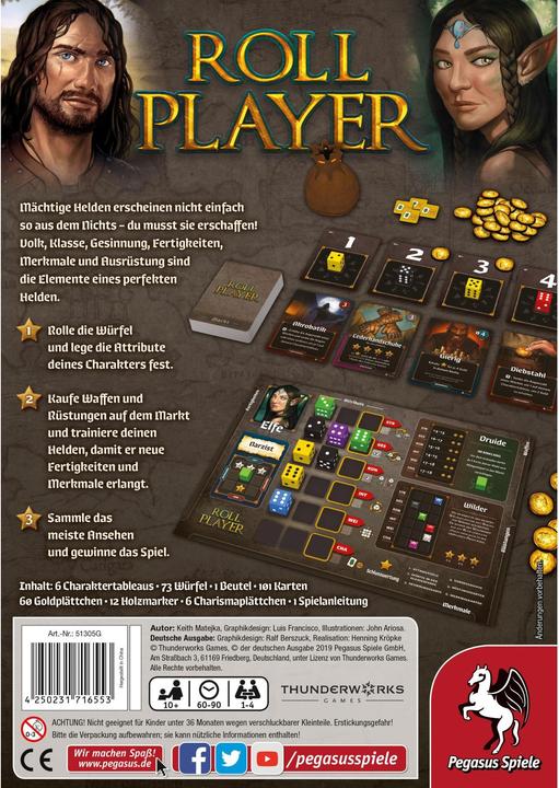 Produktbild Pegasus Kennerspiel Roll Player (Deutsch, 1 - 4 Spieler)