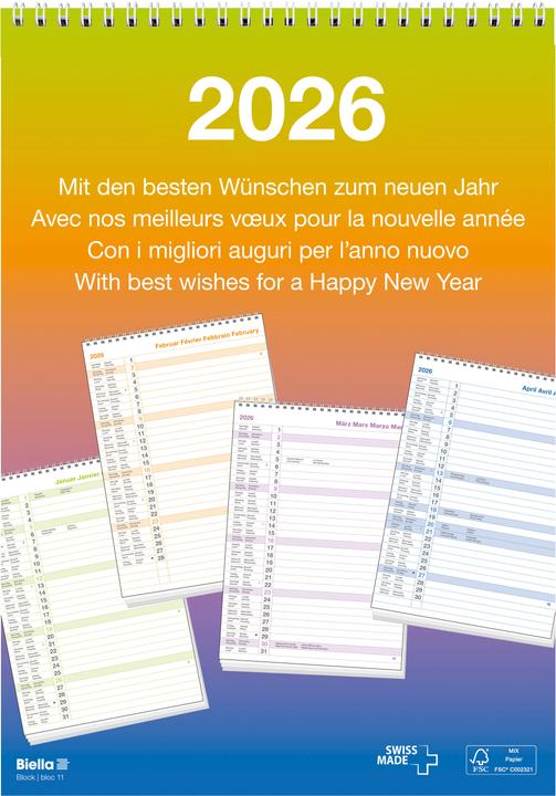 Biella Wandkalender (21 x 29,7 cm, Non contraignant, Allemand)