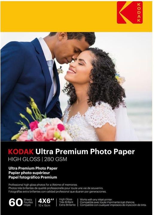 Produktbild Kodak Ultra Premium Photo 60 Blatt 280gs (280 g/m², A6, 60 x)
