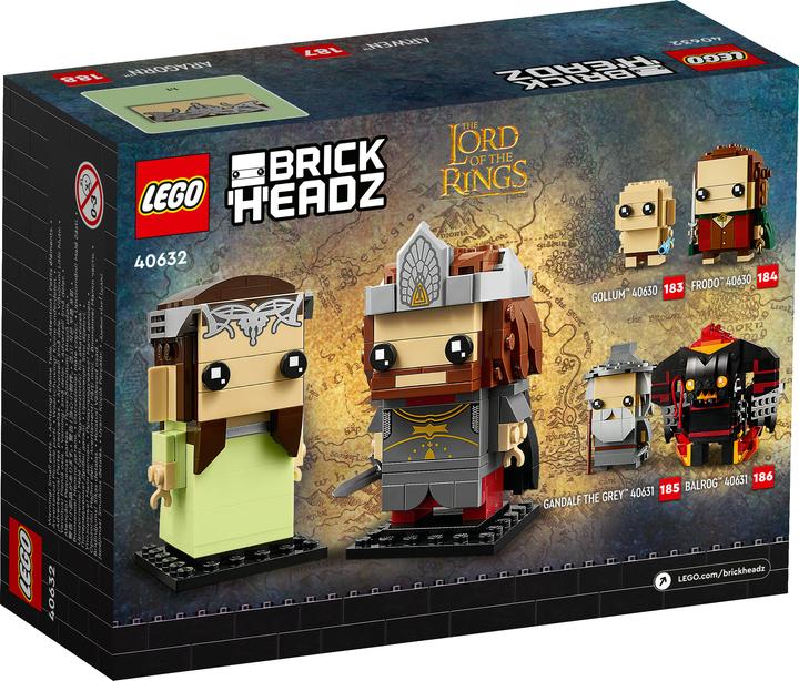 Actual product image LEGO BrickHeadz - Aragorn and Arwen (40632, LEGO Brickheadz)