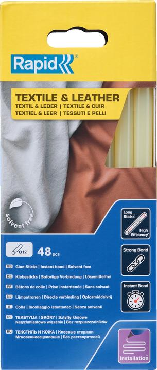 Image du produit Rapid Bâtons de colle pour textile et cuir Ø12x190mm 48 pièces