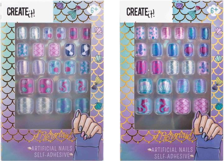 Create It! mermaid artificial nails, self-adhesive