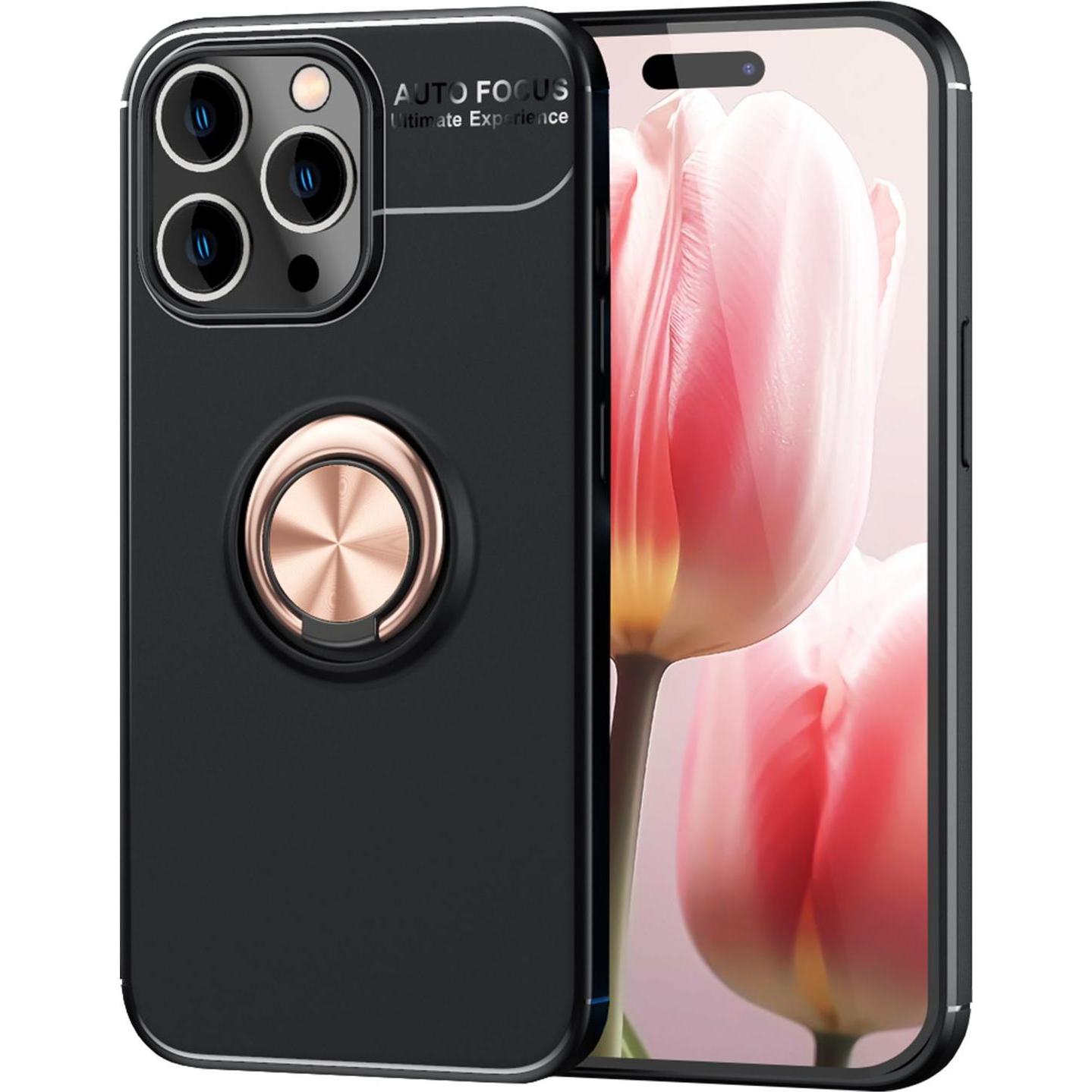 Nalia Matte Ring Silikon Hülle (Apple iPhone 15 Pro Max), Smartphone Hülle, Rosa
