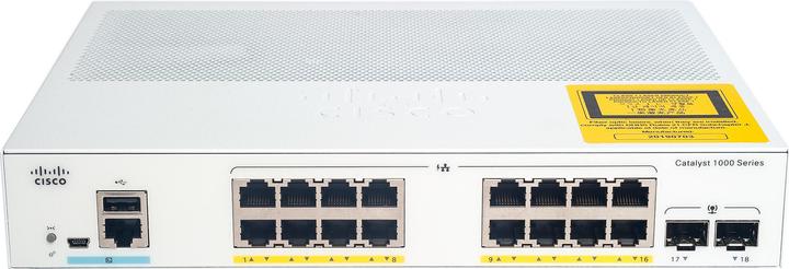 Productafbeelding Cisco PoE+ schakelaar C1000-16P-E-2G-L 16 poorten (16 Havens)