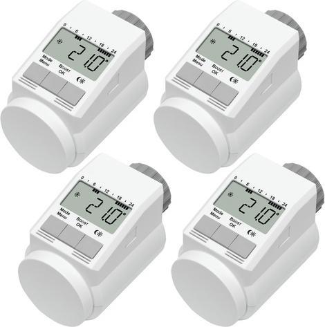 Actual product image Eqiva 4er-Set Elektronik-Heizkörperthermostat Model L