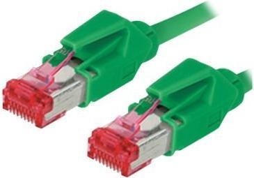 Image du produit Tecline Câble patch S/FTP, PiMF, Cat 6, vert, 5,0 m sans halogène, avec câble Draka et connecteurs Hiroso (S/FTP, CAT6, 5 m)