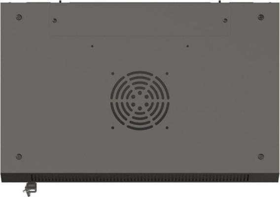 Actual product image Lanberg 19 6HE 540x350 schwarz Wandmontage Rackschrank mit Glastür (Flat Pack) (6 RU, 19 inch rack)