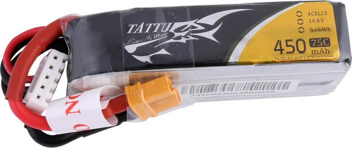 Image du produit Tattu Accu RC LiPo 450 mAh 14.8 V 75C Long (14.80 V, 450 mAh)