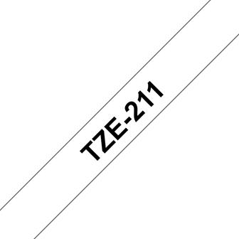 Actual product image Brother TZe-211 (0.60 cm, Black, White)