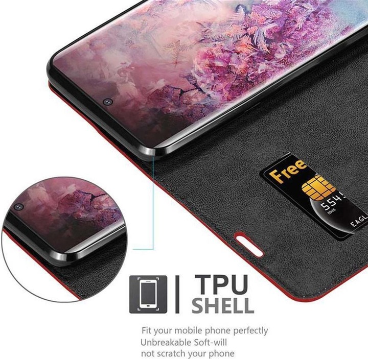 Actual product image Cadorabo Book Invisible Magnet Cover (Samsung Galaxy Note 10+)